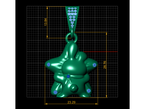 Adorable 3D pendant 3D Print Model