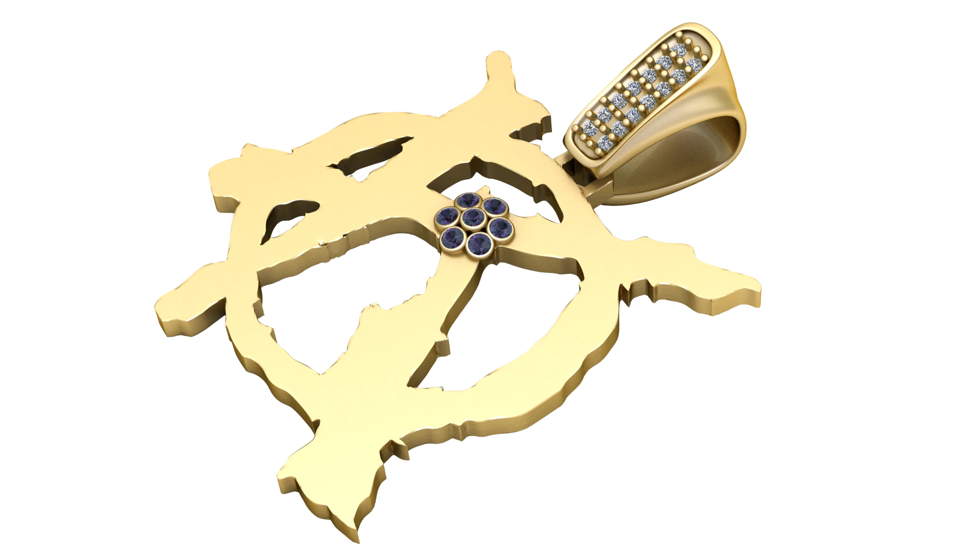 Exquisite pendant showcases 3D Print Model .c4d .max .obj .3ds .fbx .stl .blend 