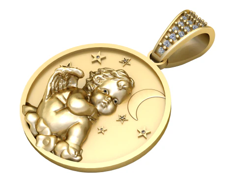 Enchanting pendant radiates 3D Print Model