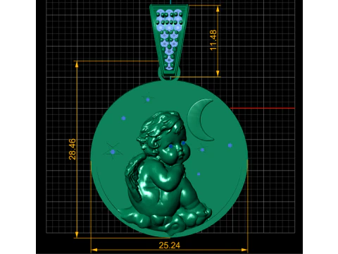 Enchanting pendant radiates 3D Print Model