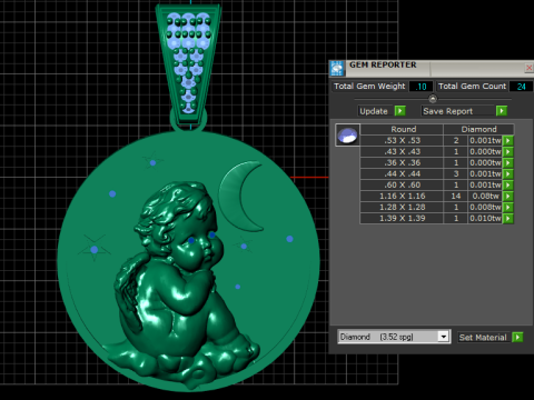 Enchanting pendant radiates 3Dプリントモデル