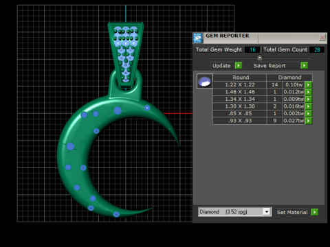 Elegant crescent moon pendant 3D प्रिंट मॉडल