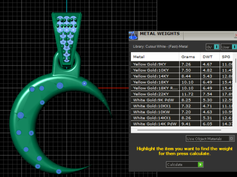 Elegant crescent moon pendant 3D प्रिंट मॉडल