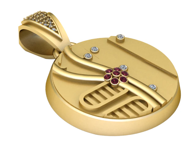 represents an elegant PENDANT 3D Print Model .c4d .max .obj .3ds .fbx .stl .blend 