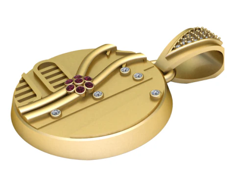represents an elegant PENDANT 3D Print Model