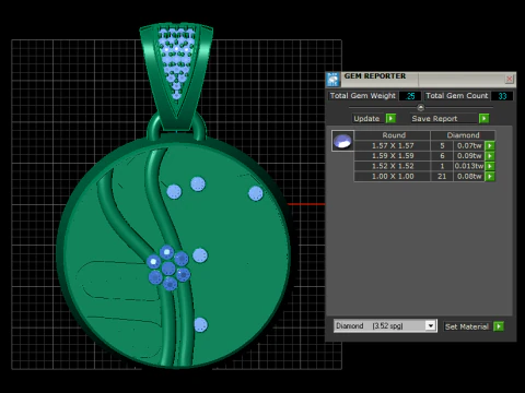 represents an elegant PENDANT 3D Print Model