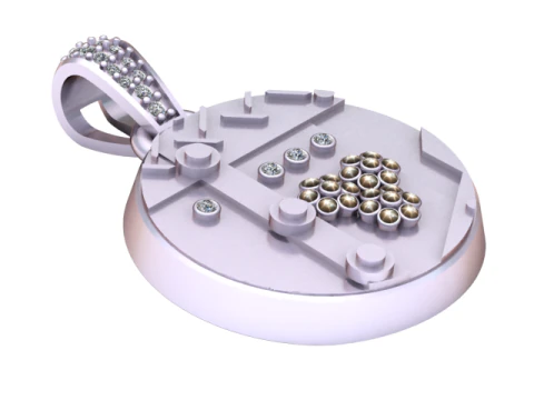 Exquisite round 3D printable pendant 3D Print Model