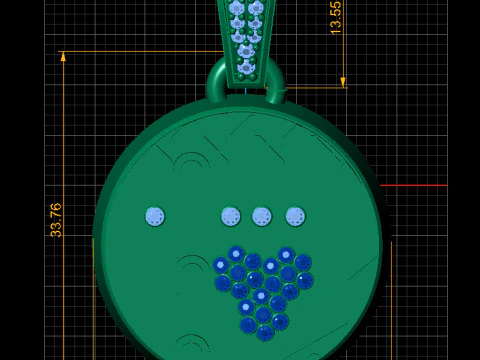 Exquisite round 3D printable pendant 3D Print Model