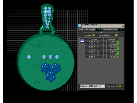 Exquisite round 3D printable pendant 3D प्रिंट मॉडल