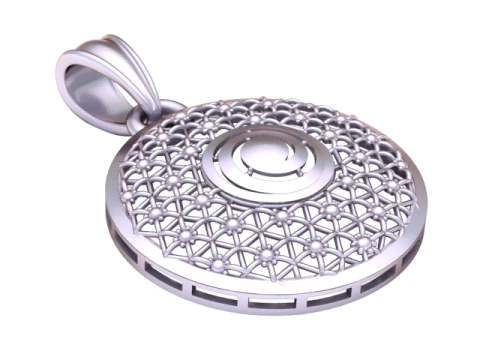 Round diamond pendant 3D Print Model