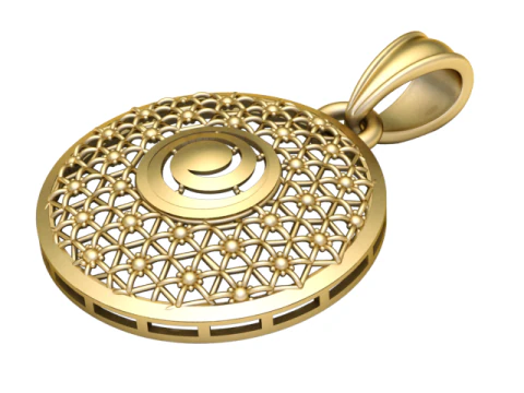 Round diamond pendant 3D Print Model