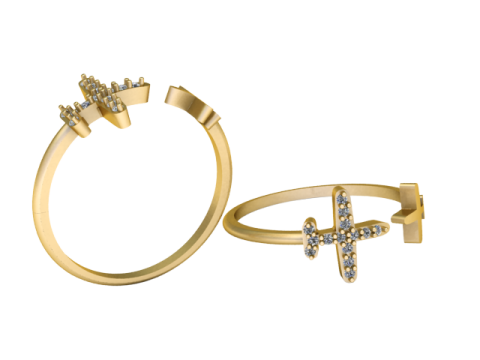 Plus Ring design 3D Baskı Modeli
