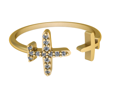 Plus Ring design 3D Print Model