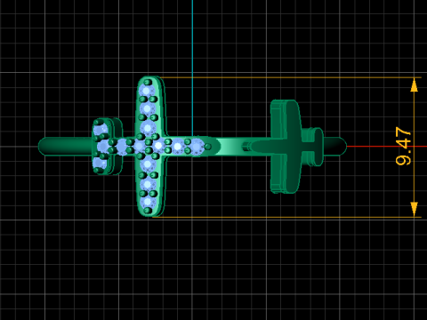 Plus Ring design 3D Print Model