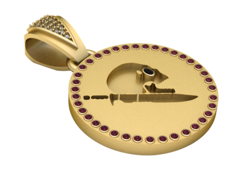 Stylized skull PENDANT 3D Baskı Modeli
