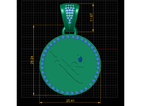 Stylized skull PENDANT 3D Print Model