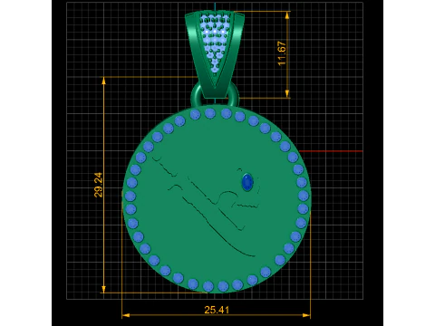 Stylized skull PENDANT 3D Print Model