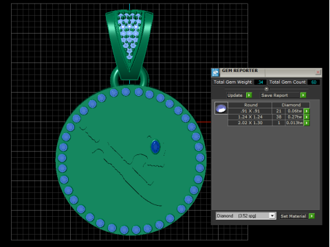 Stylized skull PENDANT 3D Print Model