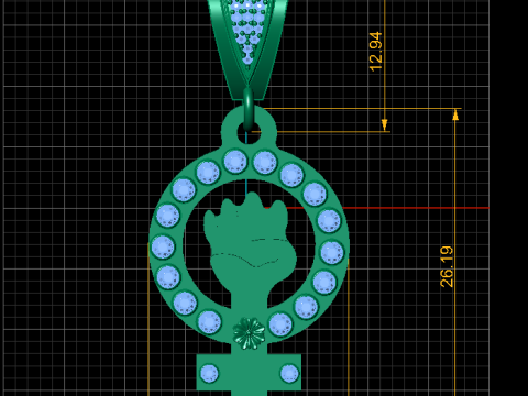 Motif is a stylized skull PENDANT 3D Print Model