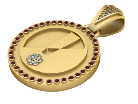 Stylized skull PENDANT Modello di stampa 3D