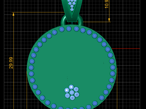 Stylized skull PENDANT Modello di stampa 3D