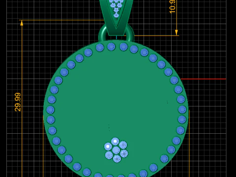 Stylized skull PENDANT 3D Print Model
