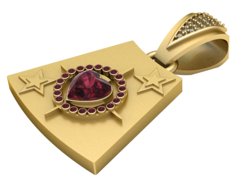depicts a stylized balloon dog PENDANT Modelo de Impressão 3D