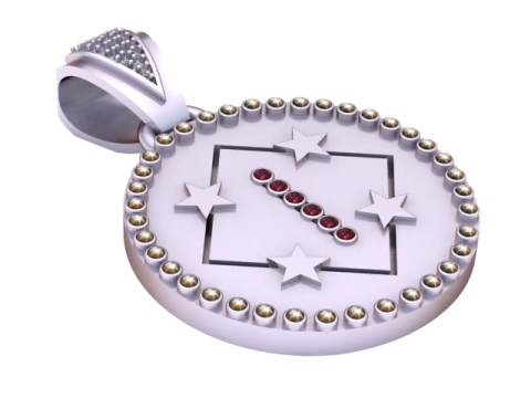 depicts a stylized PENDANT Modello di stampa 3D