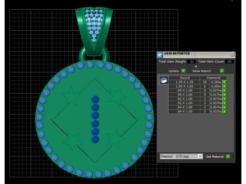depicts a stylized PENDANT Modello di stampa 3D