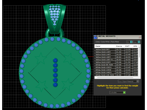 depicts a stylized PENDANT Modello di stampa 3D