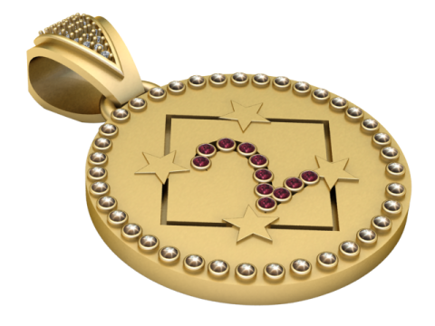 DEPISTIC A GOLD PENDANT 3D 프린트 모델