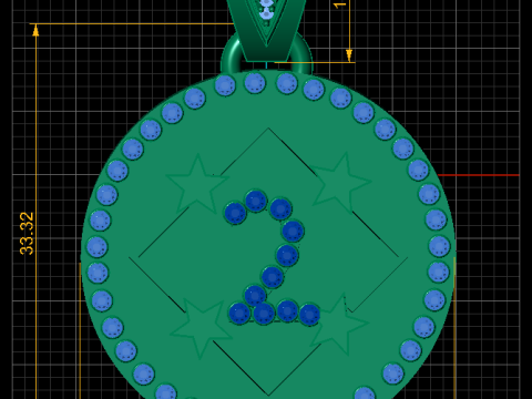 DEPISTIC A GOLD PENDANT 3D 프린트 모델