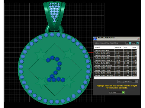 DEPISTIC A GOLD PENDANT 3D Print Model
