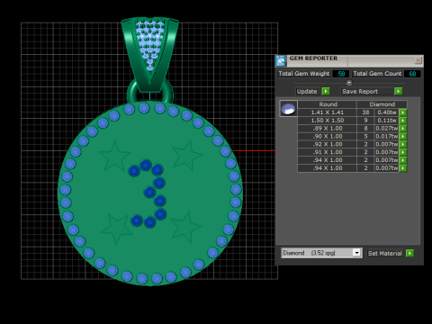 3 ROUND GOLD PENDANT 3D Print Model