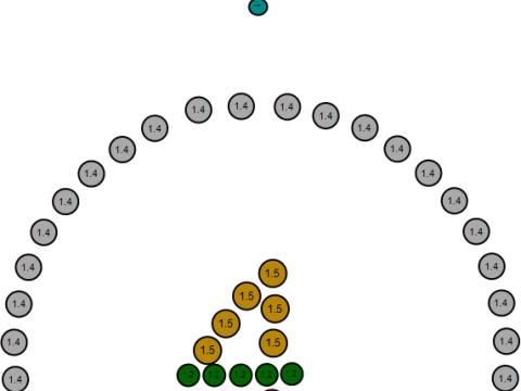 4 ラウンド ゴールド ペンダント 3Dプリントモデル