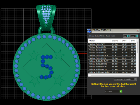 5 ROUND GOLD PENDANT Modelo de impresión 3D