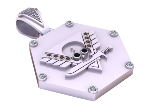 SKULL 3D PRITABLE MODEL PENDANT 3D Print Model