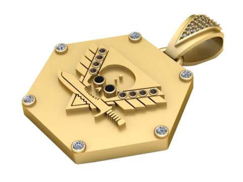 SKULL 3D PRITABLE MODEL PENDANT 3D Baskı Modeli