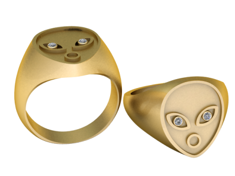 FACES RING 3D MODEL Model do druku 3D