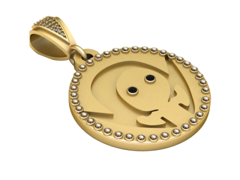 BABY FACES SKULL PENDANT 3D 프린트 모델