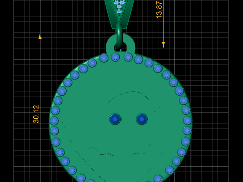 BABY FACES SKULL PENDANT 3D 프린트 모델