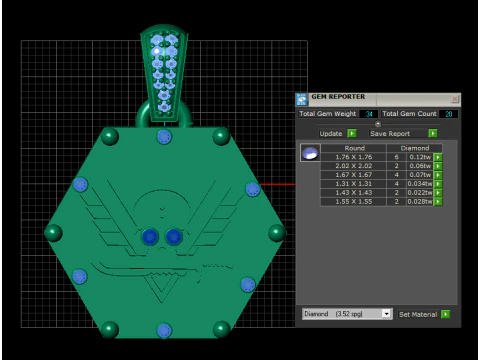 SKULL SQUAR 3D FACES PENDANT 3D Print Model