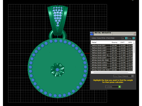 ROUND FLOWER PENDANT Model Cetak 3D