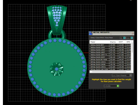 ROUND FLOWER PENDANT 3D Print Model