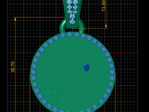 SKULL Star Faces Pendant features 3D-Druckmodell
