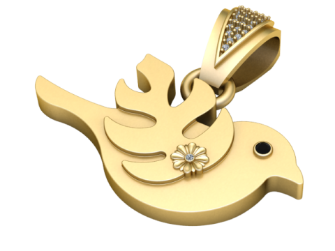 GOLD BUDS PENDANT Modèles 3D en vedette