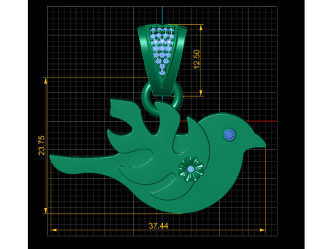 GOLD BUDS PENDANT Modèles 3D en vedette