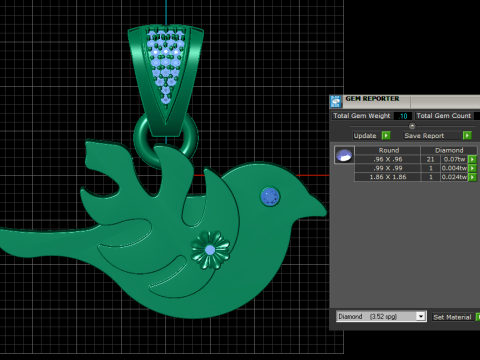 GOLD BUDS PENDANT Modèles 3D en vedette