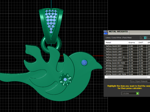 GOLD BUDS PENDANT Modèles 3D en vedette