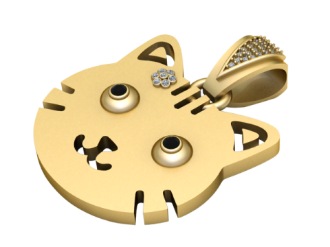 CAT FACES PENDANT 3D 打印模型